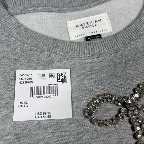 American Eagle Outfitters Gray Crewneck Sweater - Picture 3 of 4